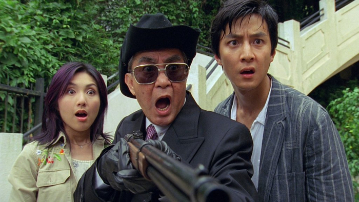 在电影《新扎师妹》系列中饰演吴彦祖爸爸