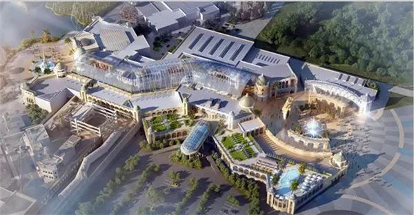 此前环评报告中公示的派拉蒙主题公园鸟瞰效果图
