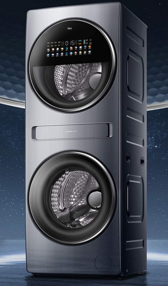 TCL双子舱·复式分区滚筒洗衣机。（图/购物平台截图）