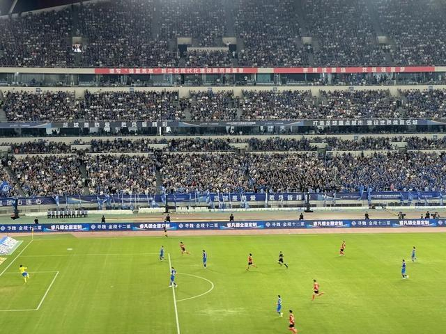 虽然只是业余赛事，但球迷的热情足够高涨。 澎湃新闻记者 赵昀 图