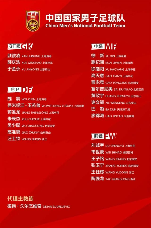 图片来源：中国足球队社交媒体