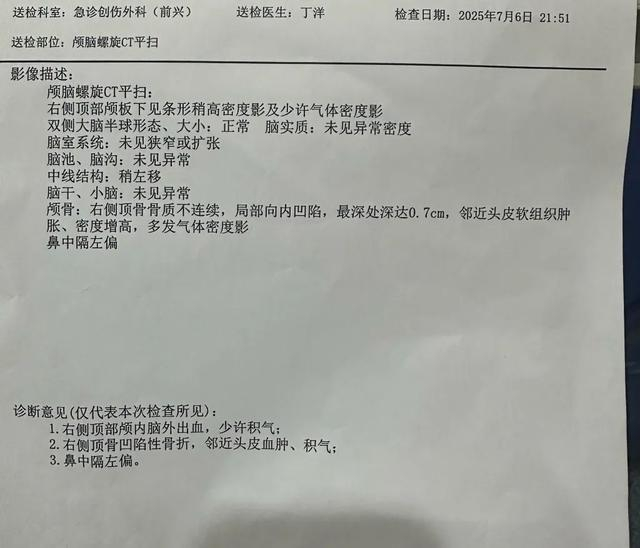 医院检查结果。