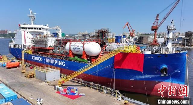 图为9000立方米乙烯多用途运输船。宝巍 摄