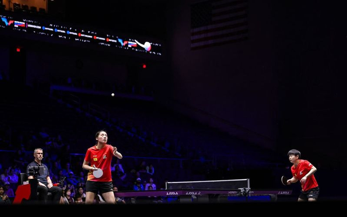 孙颖莎爆冷不敌国乒小将陈熠。图/WTT