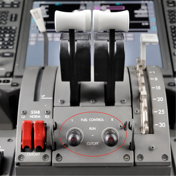 787燃油开关。来源：CNN