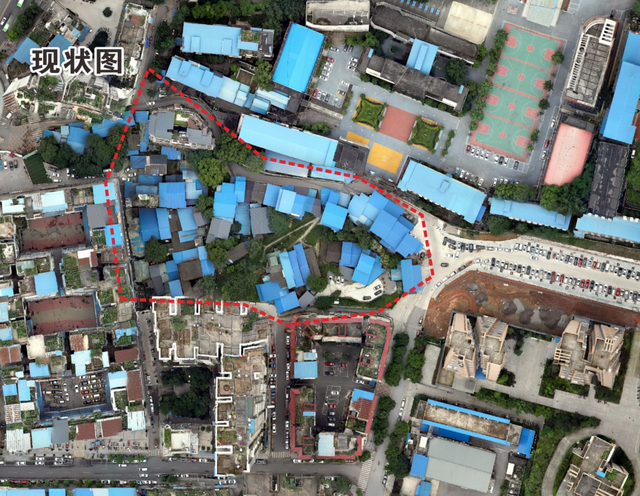 店子梁社区二小区原貌。（受访者供图）