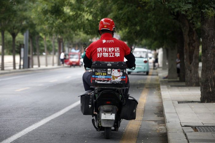 京东外卖骑手。视觉中国 图