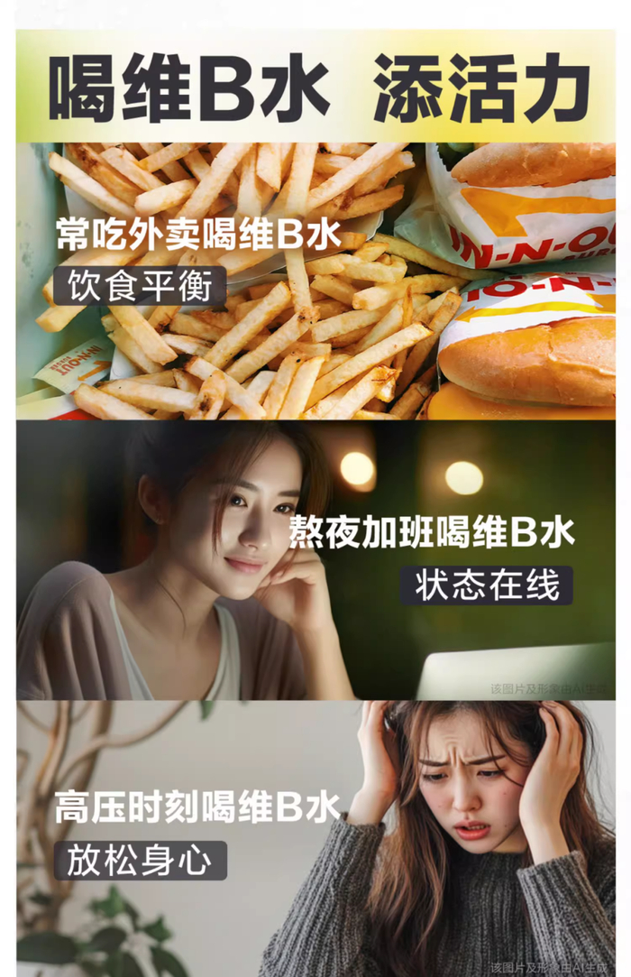 元气森林外星人维B水的推荐饮用场景；图片来源：元气森林外星人