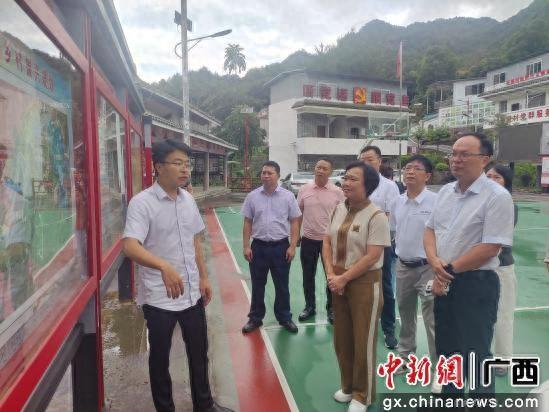 考察团在长垌乡平道村调研。黄国平 摄