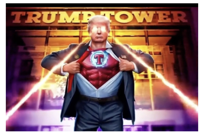 特朗普推广比特币交易卡时的宣传画面