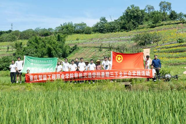 重庆智能工程职业学院学生在开展“三下乡”实践活动。校团委供图