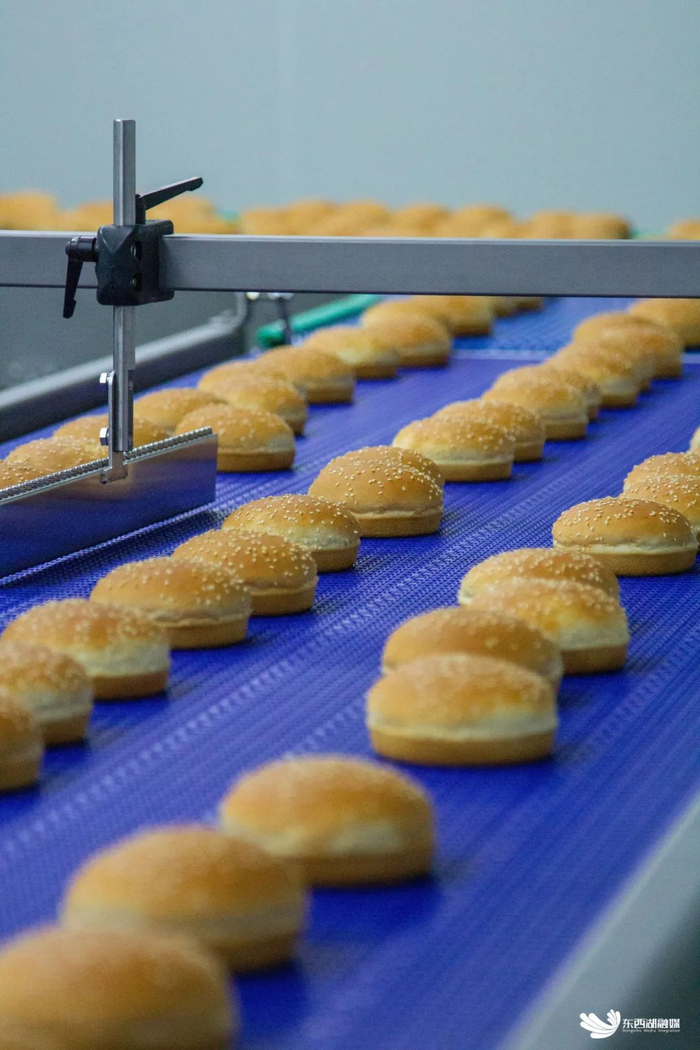 美益美欣汉堡坯生产线。