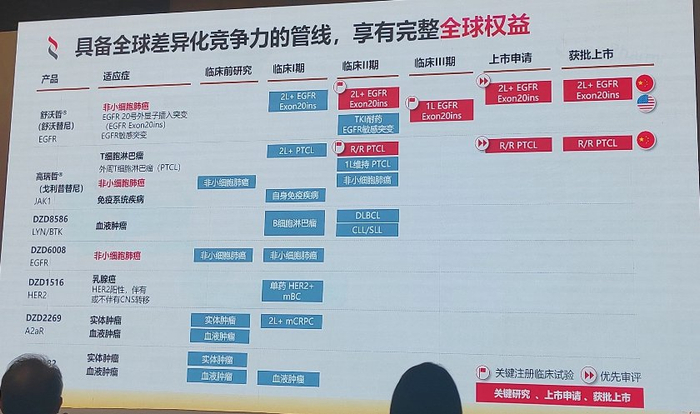 迪哲医药管线。界面新闻记者拍摄