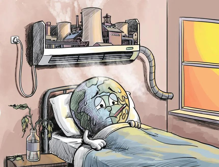 极端高温席卷欧洲。（来源：中国日报 金鼎 英文《中国日报》2025年7月17日8版）