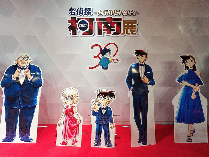 2024年8月4日，上海，新世界举行柯南30周年纪念展。