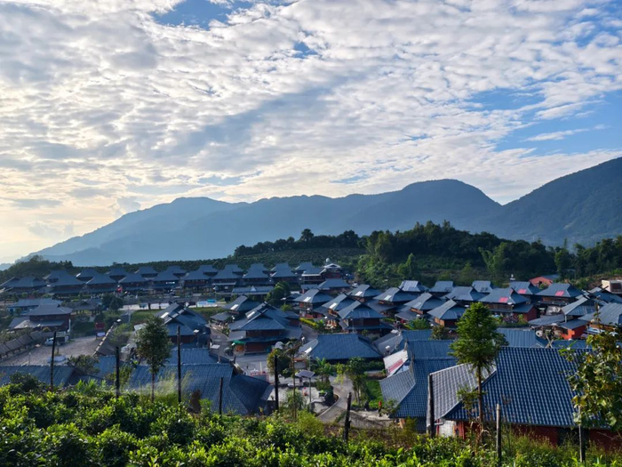 沧源县翁丁村新貌。（沧源县勐角民族乡供图）