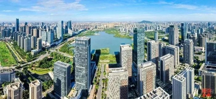 天鹅湖文化商务区，图片来源：蜀山发布