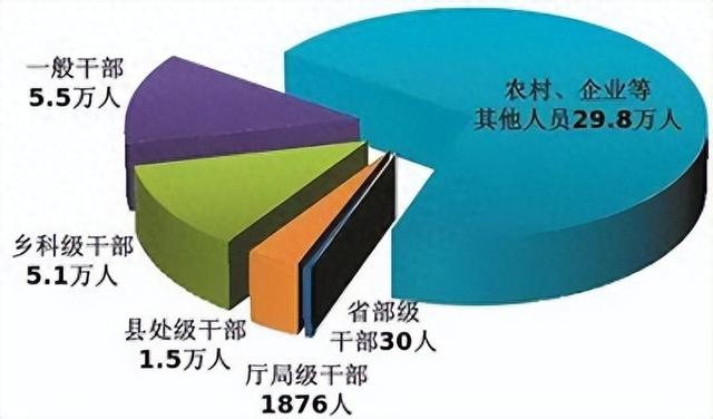 全国纪检监察机关处分人员按职级划分图