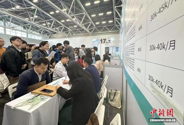 招聘会现场。程景伟 摄