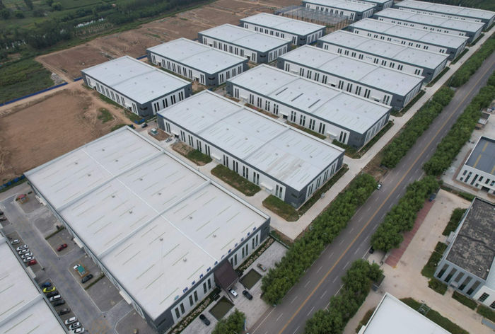 航拍的河间市再制造产业园。河间市委宣传部 供图