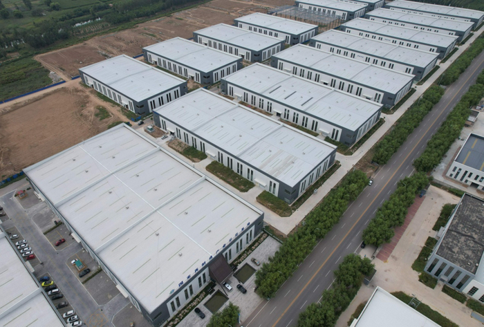 航拍的河间市再制造产业园。河间市委宣传部 供图