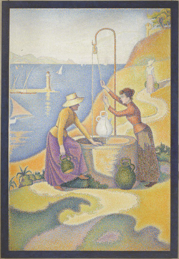             保罗·西涅克《井边的女人·作品238》，1892年，布面油画          
