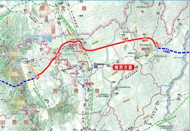 林州经安阳至濮阳城际铁路线路平面示意图（以最终批复为准）