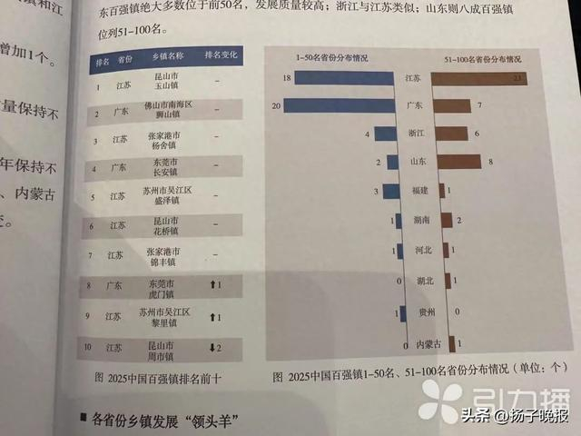 2025中国百强镇各省份分布情况。苏报融媒记者 周悦磊/摄