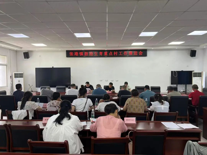 6月11日下午，天门市张港镇召开8个重点村鼓励生育推进会。天门市政府网站 图