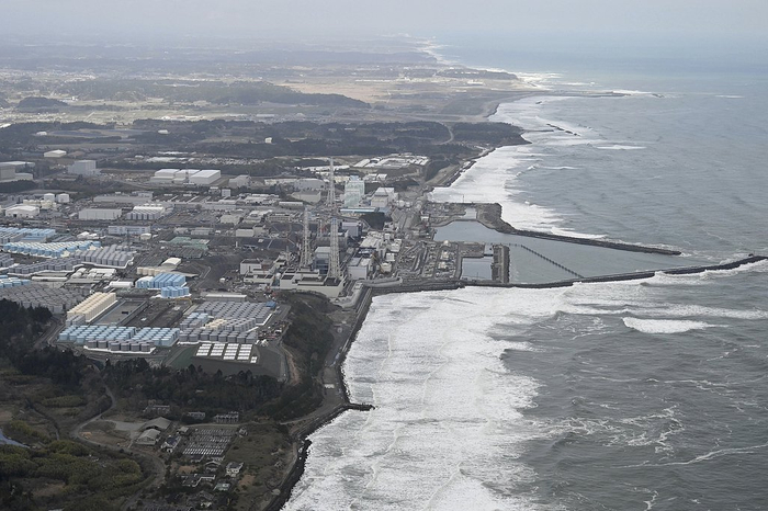 当地时间2025年4月15日，福岛县大熊町的福岛第一核电站航拍。 视觉中国 资料图