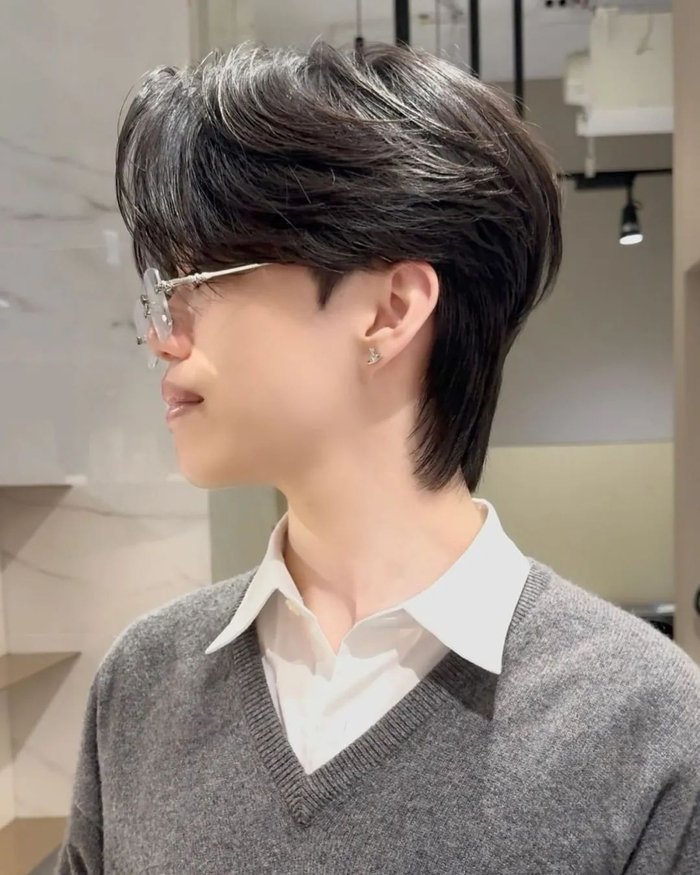 男士3cm燕尾发