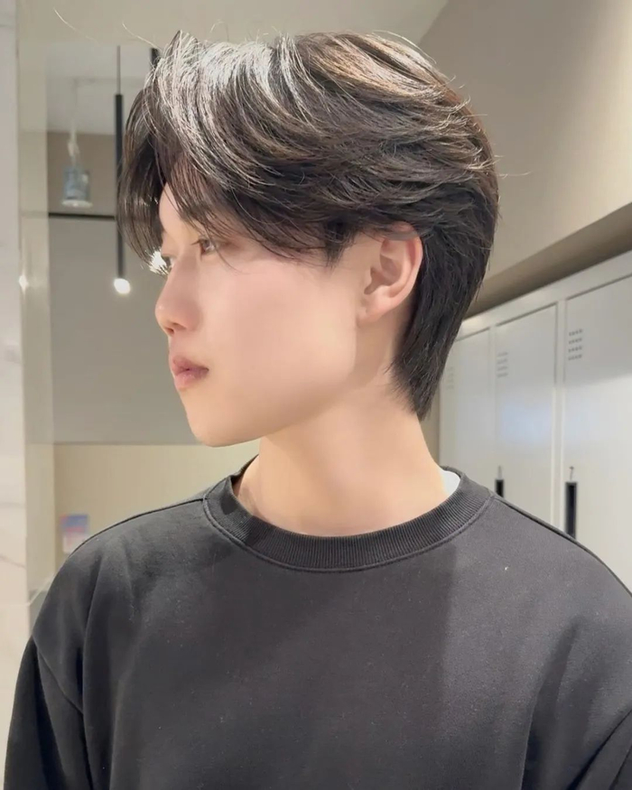 男士3cm燕尾发