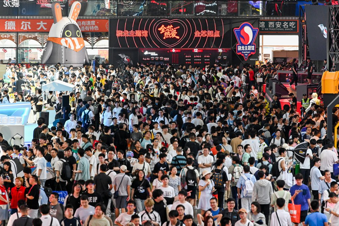 2025年8月1日，上海新国际博览中心，展会现场。澎湃新闻记者 朱伟辉 图