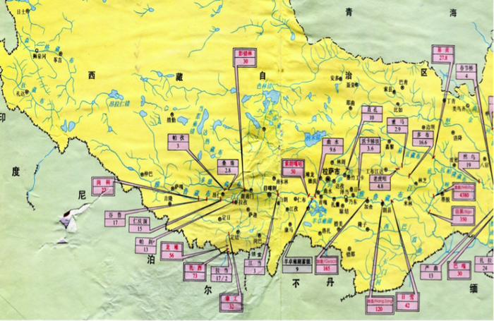 雅鲁藏布江及其支流的历史水能调查结果
