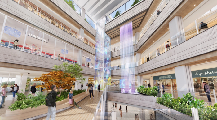 永旺梦乐城（湘江新区店）室内效果图。