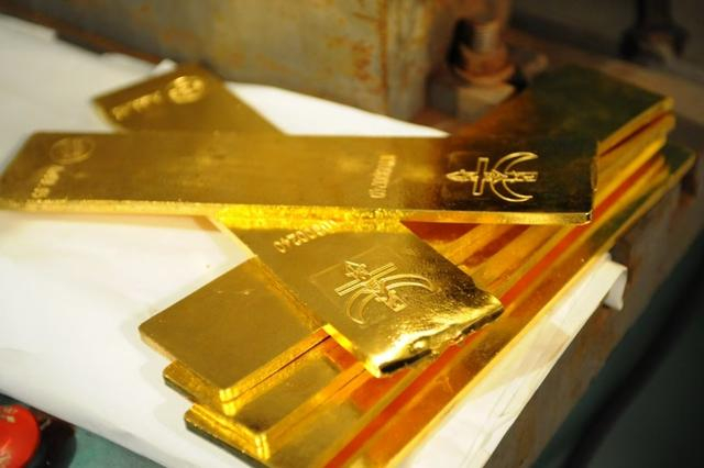 大金牛牌1#标准金锭。受访者供图