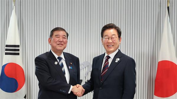 石破茂与李在明的首次会面 韩国中央日报