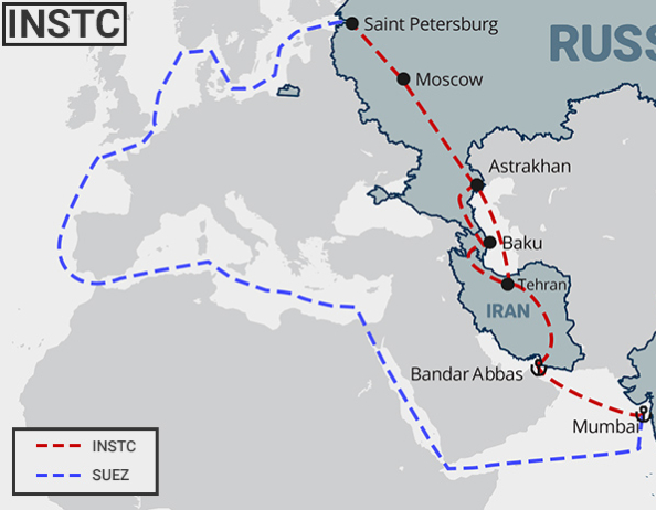 从俄罗斯圣彼得堡连接至波斯湾的国际南北运输走廊项目规划