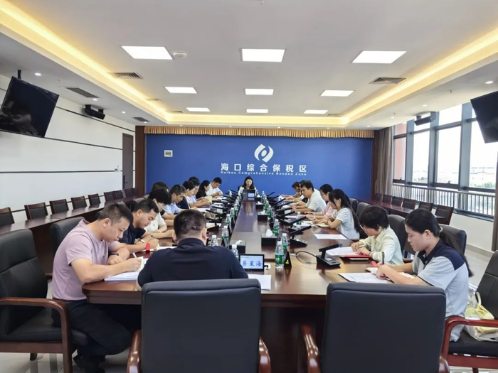 海口综合保税区召开深入贯彻中央八项规定精神学习教育评估工作座谈会。