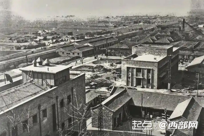 1942年的宝鸡长乐塬申新纱厂外景。（资料照片）