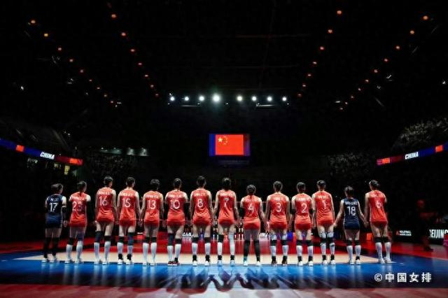 中国女排在世锦赛中。图片来源：中国女排官博
