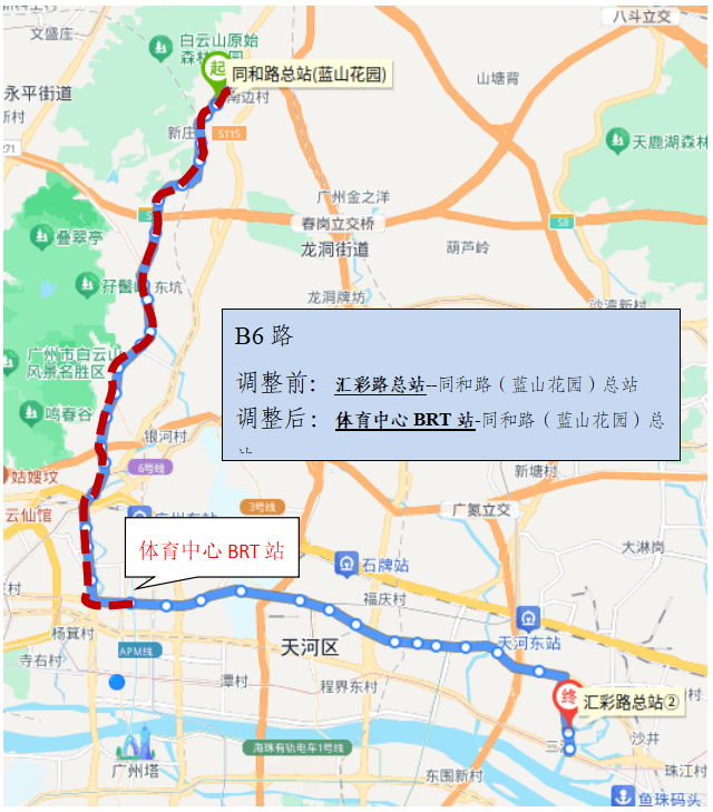 公共汽车491路调整示意图
