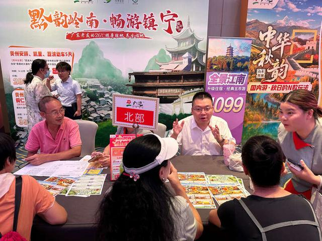 国内游热门线路吸引了众多游客咨询。中青报·中青网记者 林洁/摄
