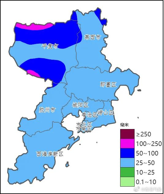 青岛地区天气预报预报