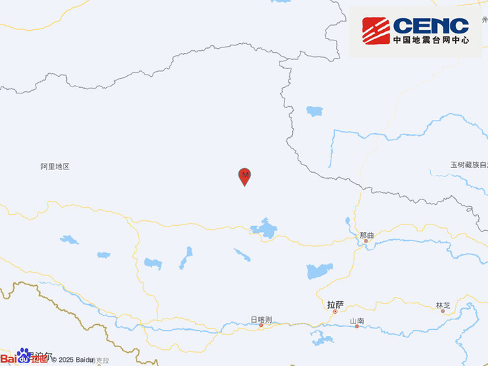 西藏那曲市双湖县发生4.5级地震，震源深度10千米