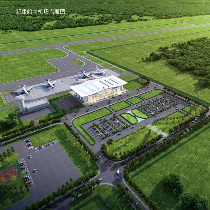 鹤岗萝北机场效果图&nbsp;&nbsp;来源：鹤岗宝泉机场建设有限公司