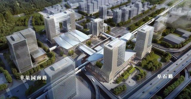 苹果园交通枢纽建成后效果图/来自网络