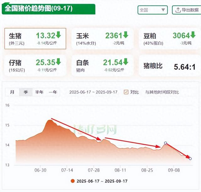 9月17日猪价：崩盘！猪价筑底失败，官方4大举措能“托底”猪价吗（一看就会）9月17日猪价早知道，