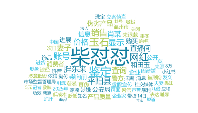 事件词云图 来源：法治网舆情监测系统