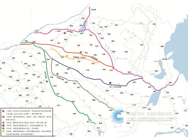 黄河下游河道变迁示意图中国水利报社 